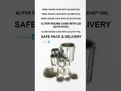 1リットルの丸い缶 化学 塗料の空き缶 クォート缶