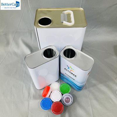 購入 プラスチックキャップ付き1リットルの長方形空き缶 500ml丸い金属容器 online manufacture