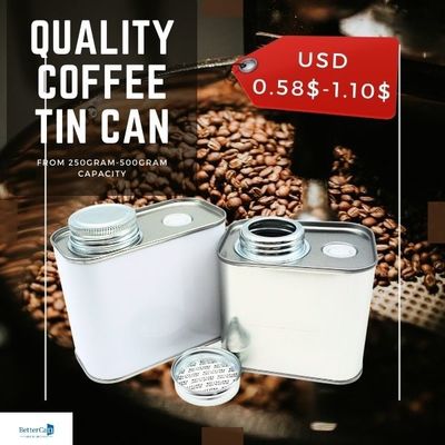 9Oz金属のコーヒー豆の錫の錆の抵抗力がある正方形の茶缶