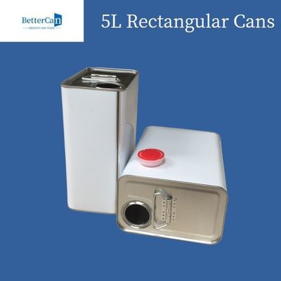 正方形5Lの金属はシンナーのコーティングの硬化剤のために、空のペンキのガロン缶詰になるできる