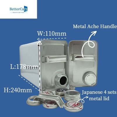 金属4Lエンジン オイルのカスタマイズされたハンドルによって丸型缶