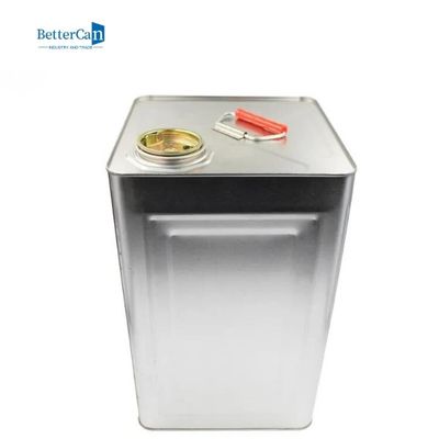 空の銀製のペンキの缶18L 20Lの正方形の金属は0.28mm-0.35mmのゲージをバケツでくむ