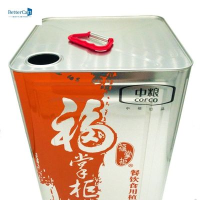 ハンドルが付いている空の金属の食用油の錫15Lのオリーブの錫の容器