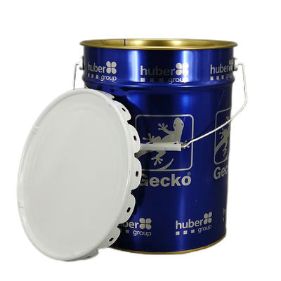 20L ホワイト メタル ペイント バケツ 5 ガロン 缶バケツ ロックリング ゴム ガスケット