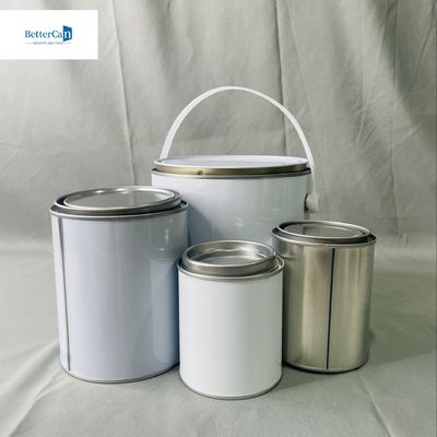 4リットルの丸いチンのバケツ 木材コーティングパッケージ 1 ガロン OEM 空の塗料缶