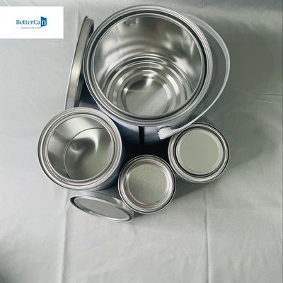 4リットルの丸いチンのバケツ 木材コーティングパッケージ 1 ガロン OEM 空の塗料缶