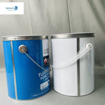 1 ガロンの白色塗料 缶詰 丸い容器 4リットルのパッケージ 金属缶詰