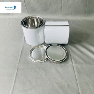 白いコーティング 粘着性のある塗料 缶詰 丸い容器 化学物质に耐える