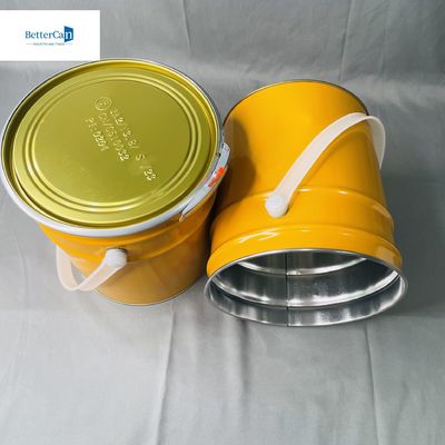 高耐久性 5リットルの缶詰 蓋付き ゴムガスケット 産業用容器 鍵リング付き缶詰